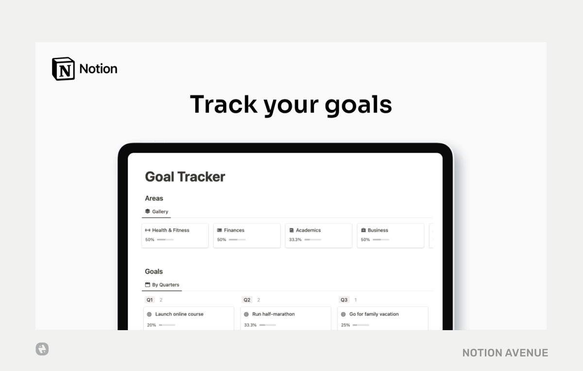12+ Best Notion Goals Templates (Goal Tracker & Goal Settings Planners)
